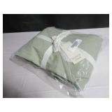 Size King Color Matcha 100% French Linen Bed Skirt BOKSER Home