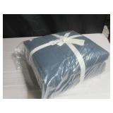 Size Full/Queen Color Baltic French Linen Box Stitch Quilt BOKSER HOME