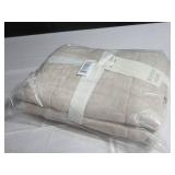 Size Standard Color Putty Heather French Linen Box Stitch Quilted Shams | BOKSER HOME