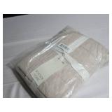 Size Standard Color Putty Heather French Linen Box Stitch Quilted Shams | BOKSER HOME