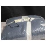 Size Full/Queen Color Baltic French Linen Box Stitch Quilt | BOKSER HOME
