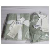 2 Pack Color Matcha 100% French Linen Flanged Euro Sham 26" x 26" | BOKSER HOME