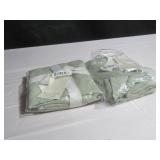 2 Pack Color Matcha 100% French Linen Flanged Euro Sham 26" x 26" | BOKSER HOME