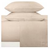 King Color Putty Heather 100% French Linen Bed Linen Set by BOKSER Home