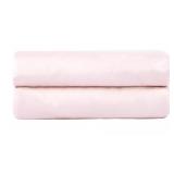 2 Pack Full Blush 100% Cotton Sateen Flate Sheet Separate | BOKSER HOME
