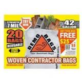Lot of Demobags 42-Gallon Contractor Heavy Duty Trash Bags (20-Count) Customer Returns See Pictures
