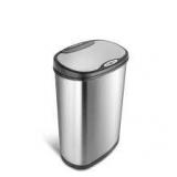 NINESTARS 13.2 Gal. Hands-Free Infrared Motion Sensor Trash Can/Stainless Steel Trash Cab  Customer Returns See Pictures