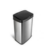 NINESTARS 13 Gal. Stainless Steel Touchless Metal Household Trash Can   Customer Returns See Pictures