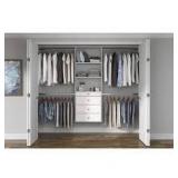 Closet Evolution Ultimate 60 in. W - 96 in. W Tower Wall Mount 6-Shelf Wood Closet System Customer Returns See Pictures
