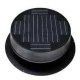 35-Watt Black Aluminum Solar Powerd Attic Fan Tile Profile  Customer Returns See Pictures