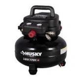 Husky 6 Gal. 175 PSI Electric Oil-Free High Performance Jobsite Pancake Air Compressor with Dual Gauges and 2-Quick Couplers Customer Returns See Pictures