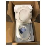 Eridanus Reno 1-Piece 1.1/1.6 GPF Siphon Dual Flush Elongated ADA Chair Height Toilet in Crisp White, Seat Included   Customer Returns See Pictures