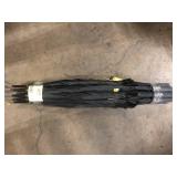 Lot of FIRM GRIP 5 ft. Golf Umbrella in All Black     Customer Returns See Pictures
