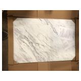 4 ft. L x 25 in. D Engineered Composite Countertop in Calcutta Blanc with Satin Finish      Customer Returns See Pictures