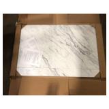 4 ft. L x 25 in. D Engineered Composite Countertop in Calcutta Blanc with Satin Finish      Customer Returns See Pictures