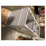 Home Decorators Collection Fremont 72 in. Double Sink Freestanding Grey Bath Vanity Granite Top Not Included Damaged  Customer Returns See Pictures