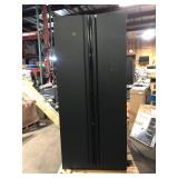 Husky Heavy Duty Welded 20-Gauge Steel Freestanding Garage Cabinet in Black (36 in. W x 81 in. H x 24 in. D) No Keys   Customer Returns See Pictures