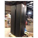 Husky Heavy Duty Welded 20-Gauge Steel Freestanding Garage Cabinet in Black (36 in. W x 81 in. H x 24 in. D) No Keys   Customer Returns See Pictures
