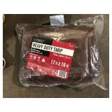 Everbilt 12 ft. x 16 ft. Brown and Silver Heavy Duty Tarp  Customer Returns See Pictures