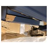 Home Decorators Collection Tupelo 30 in. Single Sink Midnight Blue Bath Vanity with White Engineered Stone Top (Assembled) Damaged on Back Customer Returns See Pictures