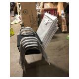 Lot of 5 - Carnegy Avenue Brazos 21.25 in. Black Metal Frame Outdoor Stack Chair with Flex Comfort Material and Metal Frame Customer Returns See Pictures
