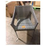 Carnegy Avenue Gray Wicker/Rattan Outdoor Dining Chair Customer Returns See Pictures