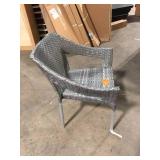 Carnegy Avenue Gray Wicker/Rattan Outdoor Dining Chair Customer Returns See Pictures