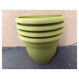 4 Ariana Living Green Planter Pots