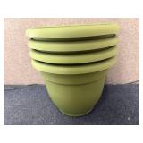 4 Ariana Living Green Planter Pots