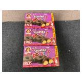 3 Packs of Mini Frosted Donuts