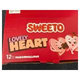 12 Packs of Sweeto Marshmellows - Hearts