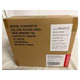 12 Universal 1in White Round Ring Binders