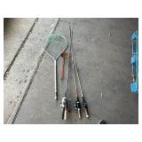 Fishing Rods, Net & Scoop