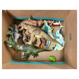 Box of Toys-Dolls, Trucks & Dinosaurs