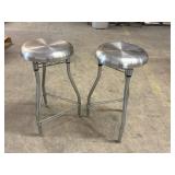 2 Metal Bar Stools
