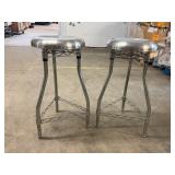 2 Metal Bar Stools