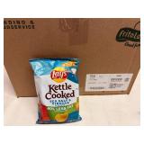 64x 1 3/8oz Lays Kettle Cooked Chips-Sea Salt & Vinegar