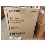 1000x 16/18oz Kal-Clear PET Drink Cups-See Photos