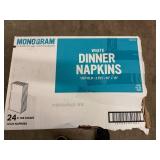 24x 126ct White Dinner Napkins 16"x15"