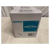 4x 500 Plastic Black Jumbo Straws-Unwrapped 7.75"