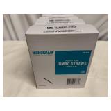 4x 500 Plastic Black Jumbo Straws-Unwrapped 7.75"