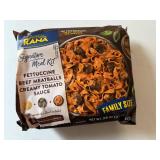 EE. Fettuccine Beef Meatballs Creamy Tomato Sauce