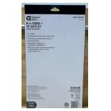 Commercial Electric 6 ft. 12-Outlet Black Surge Protector with USB