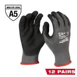 Medium Gray Nitrile Level 5 Cut Resistant Dipped Work Gloves (12-Pack)