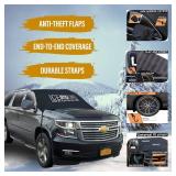 Ice King Massive Windshield Snow Cover and Ice Mirror Cover Bundle - Huge Size Fits Any Car, Truck, SUV, Van or Automobile, Car Accessories - Keeps Ice & Snow Off