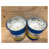 TIKI Brand Americana Hurricane Candle (lot of 2)