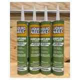 Liquid Nails Subfloor & Deck Acrylic Latex Construction Adhesive 10 oz (lot of 4)