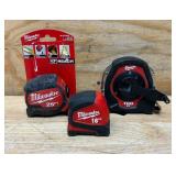 MILWAUKEE Tape Measure lot of 3 16,25,100 ft. Store returns . Sold as is