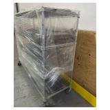 Shelving Unit on Casters with Rivot Racking/Shelving