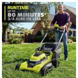 40V HP Brushless 21 in. Cordless Battery Walk Behind Self-Propelled Lawn Mower (tool only) RY40HPLMO1 MSRP $599.00